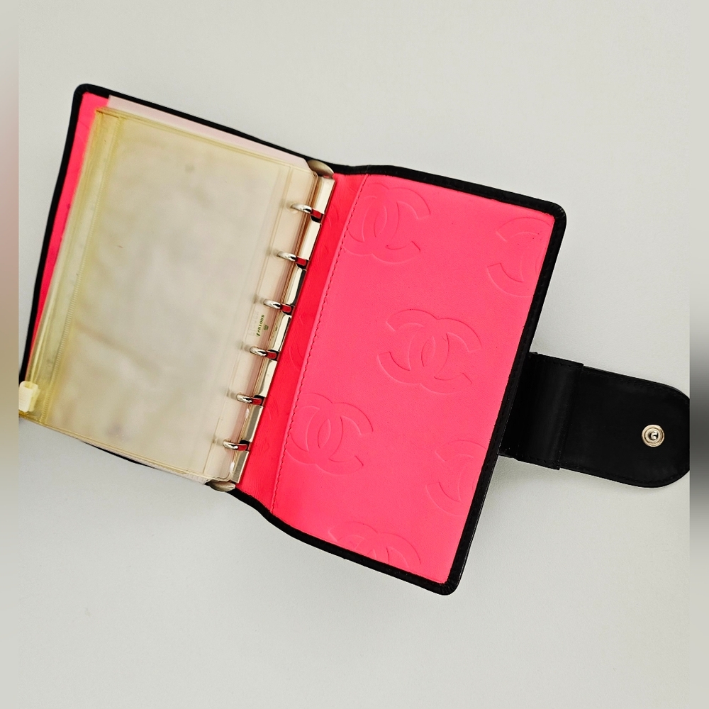 Chanel Black Cambon Quilted Leather Agenda Holder With Booklets & Address Book - Picture 11 of 16